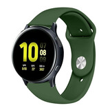 Strap-it Bracelet Sport Samsung Galaxy Watch Active (vert armée)