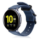 Strap-it Bracelet nylon boucle Samsung Galaxy Watch Active (bleu)