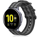 Strap-it Strap-it Bracelet nylon boucle Samsung Galaxy Watch Active (noir/gris)