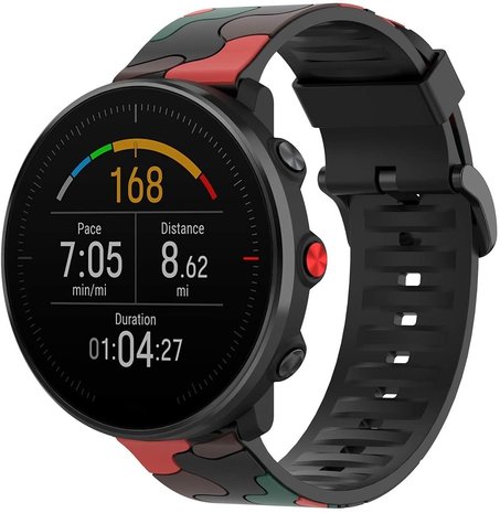 Strap-it Strap-it Bracelet sport camouflage Polar Ignite (rouge) Strap-it Strap-it Bracelet sport camouflage Polar Ignite (rouge)