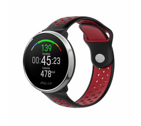 Strap-it Bracelet sport Polar Ignite (noir/rouge)