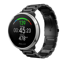 Strap-it Bracelet acier Polar Ignite (noir)
