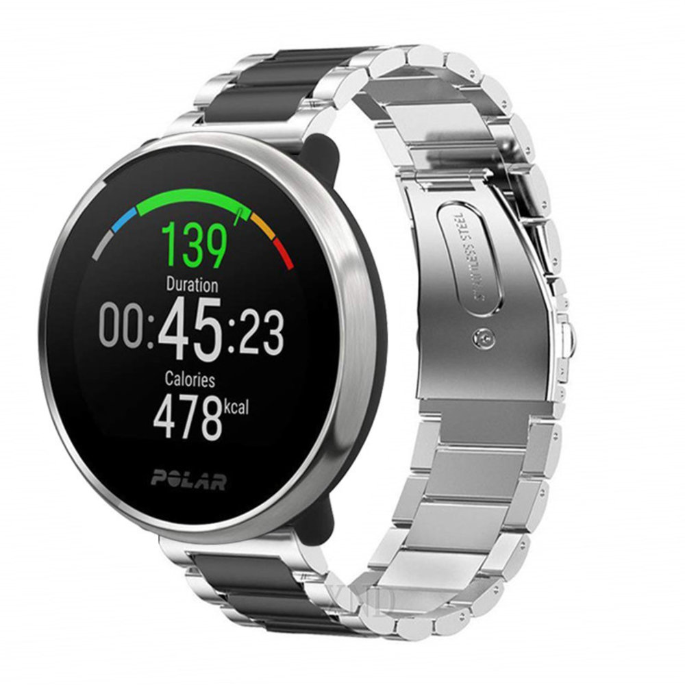 Strap-it Strap-it Bracelet acier Polar Ignite (argent/noir) Strap-it Strap-it Bracelet acier Polar Ignite (argent/noir)