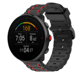 Strap-it Bracelet à boucle sport Polar Unite (noir/rouge)