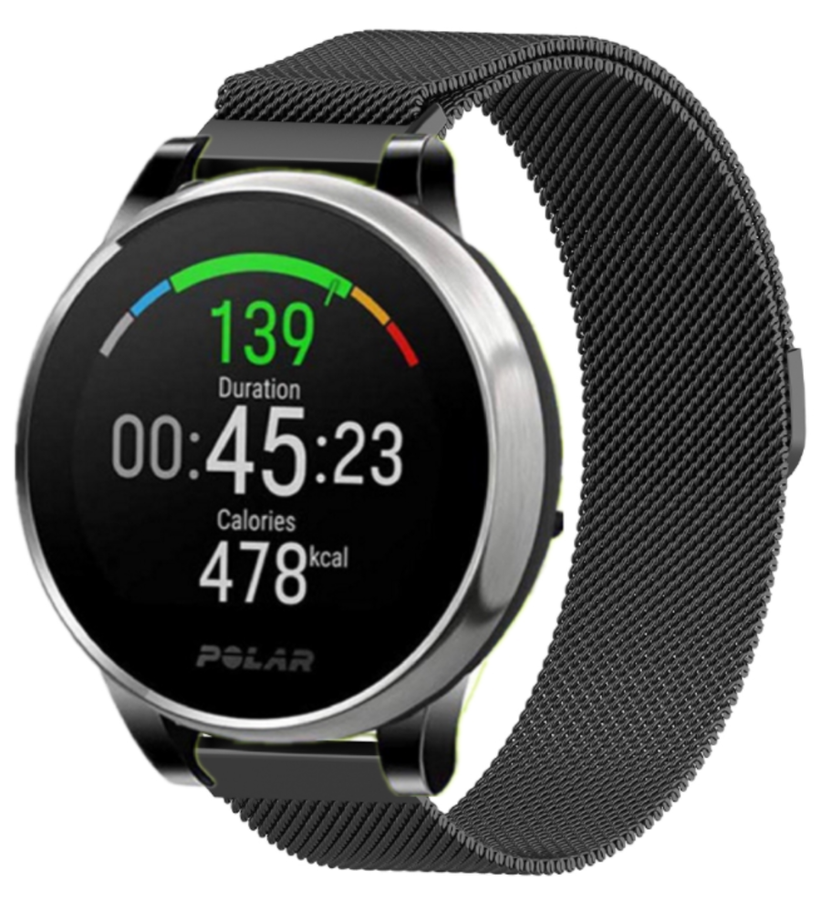 Strap-it Strap-it Bracelet Milanais Polar Vantage M (noir)