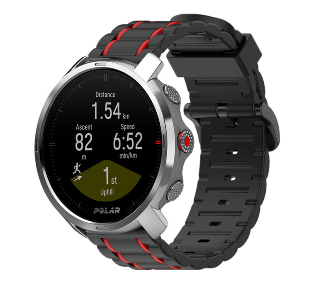 Strap-it Strap-it Bracelet à boucle sport Polar Grit X (noir/rouge)
