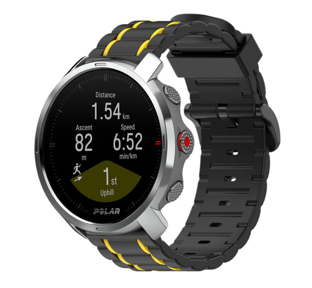 Strap-it Strap-it Bracelet à boucle sport Polar Grit X (noir/jaune)