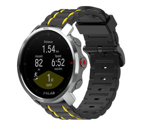 Strap-it Bracelet à boucle sport Polar Grit X (noir/jaune)