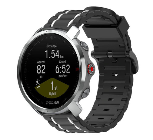 Strap-it Strap-it Bracelet à boucle sport Polar Grit X (noir/blanc)