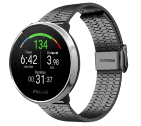 Strap-it Bracelet acier inoxydable Polar Unite (noir)