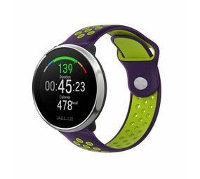 Strap-it Bracelet sport Polar Ignite (violet/vert)