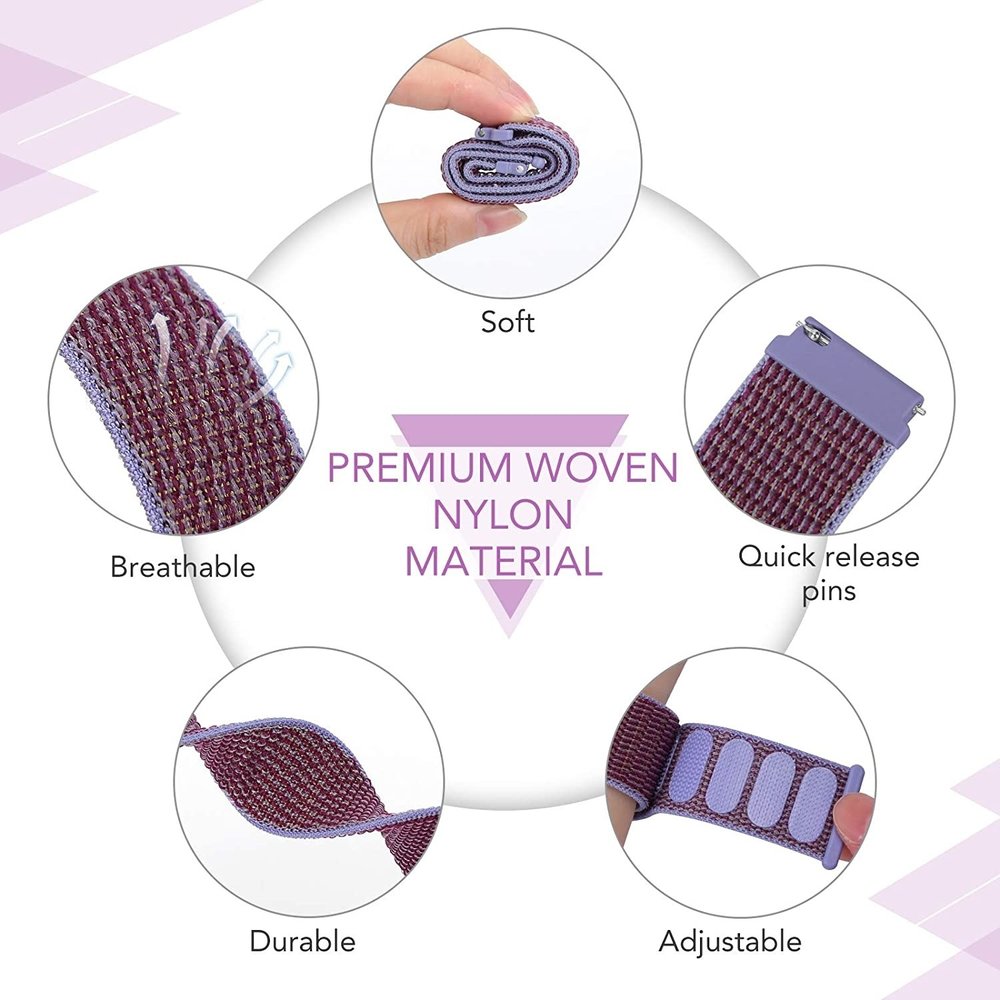 Strap-it Strap-it Bracelet nylon Polar Ignite (lilas) Strap-it Strap-it Bracelet nylon Polar Ignite (lilas)