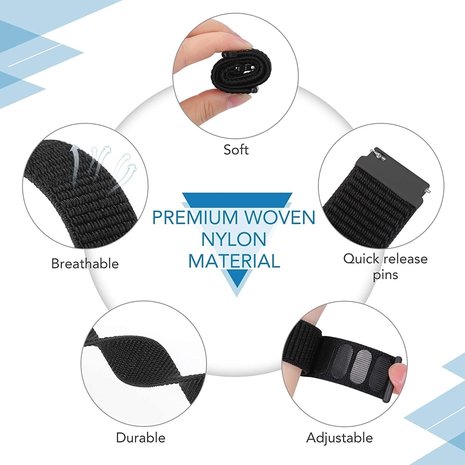 Strap-it Strap-it Bracelet nylon Polar Ignite 2 (noir)