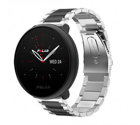 Strap-it Bracelet acier Polar Ignite 2 (argent/noir)