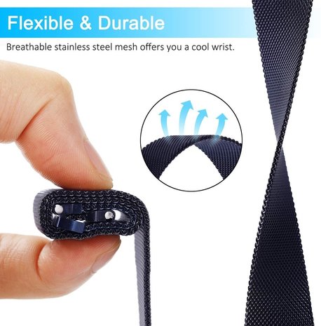 Strap-it Strap-it Bracelet Milanais OnePlus Watch (bleu) Strap-it Strap-it Bracelet Milanais OnePlus Watch (bleu)