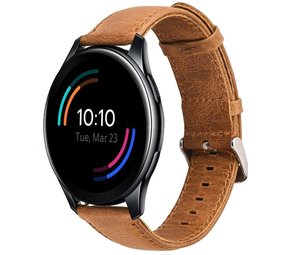 Strap-it Bracelet cuir de OnePlus Watch (marron)
