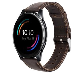 Strap-it Bracelet cuir OnePlus Watch (marron foncé)