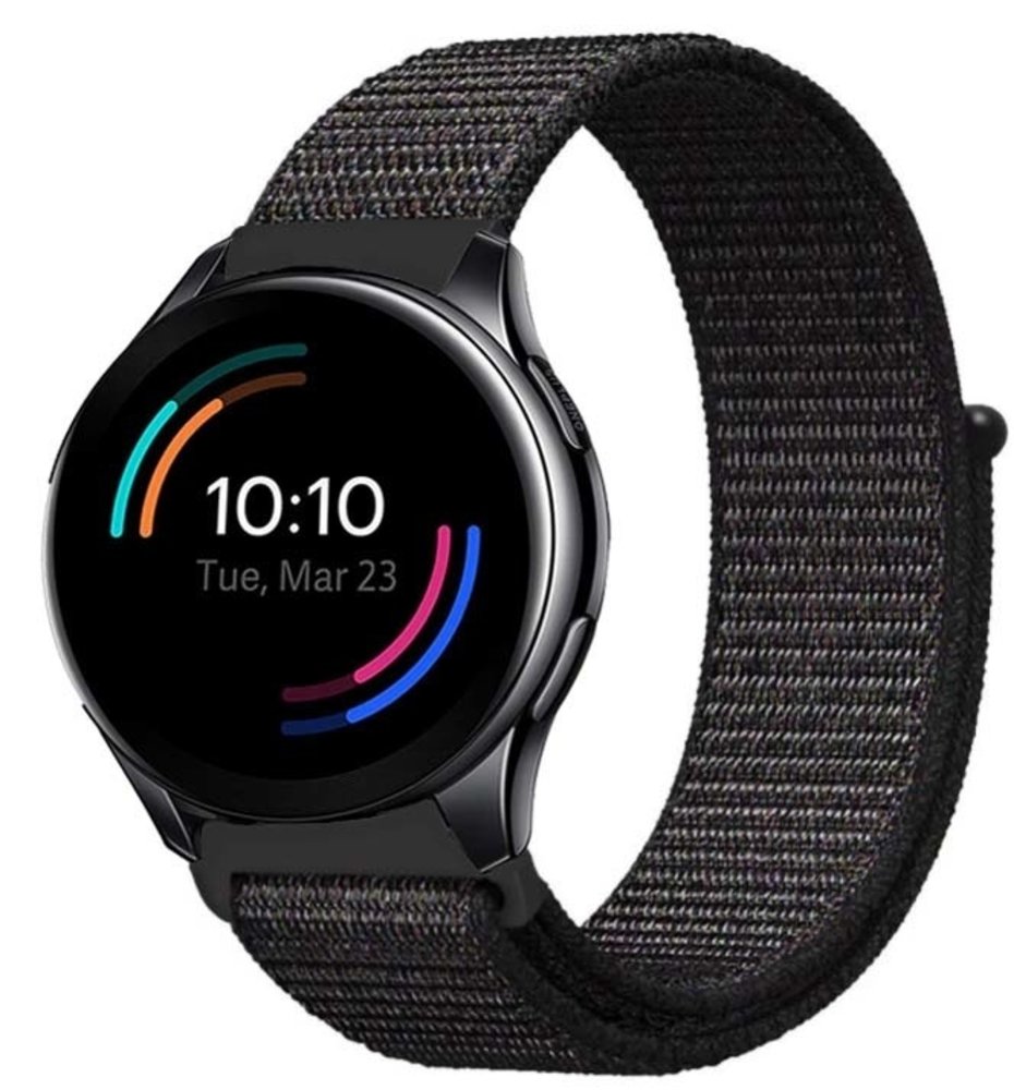 Strap-it Strap-it Bracelet nylon pour OnePlus Watch (noir)