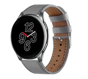Strap-it Bracelet cuir de OnePlus Watch (gris)