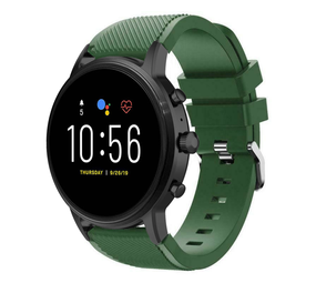 Strap-it Bracelet silicone Fossil Gen 5 (vert armée)