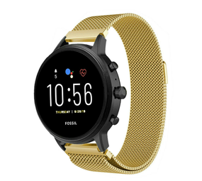 Strap-it Bracelet Milanais Fossil Gen 5 (or)