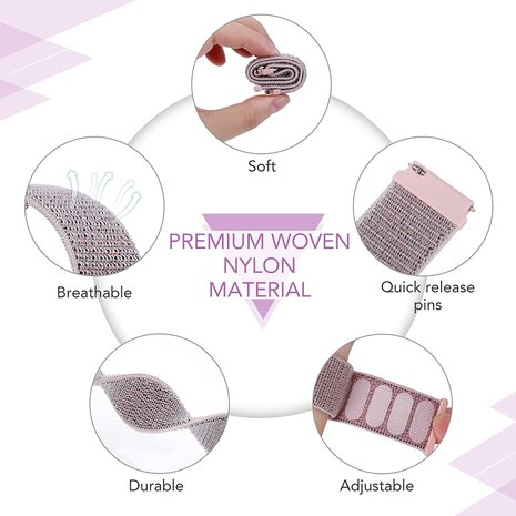 Strap-it Strap-it Bracelet nylon Fossil Gen 5 (sable rose) Strap-it Strap-it Bracelet nylon Fossil Gen 5 (sable rose)