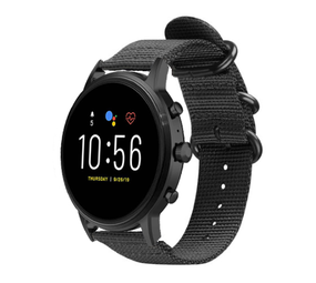 Strap-it Bracelet nylon boucle Fossil Gen 5 (noir)