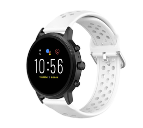Strap-it Bracelet silicone avec trous Fossil Gen 5 (blanc)