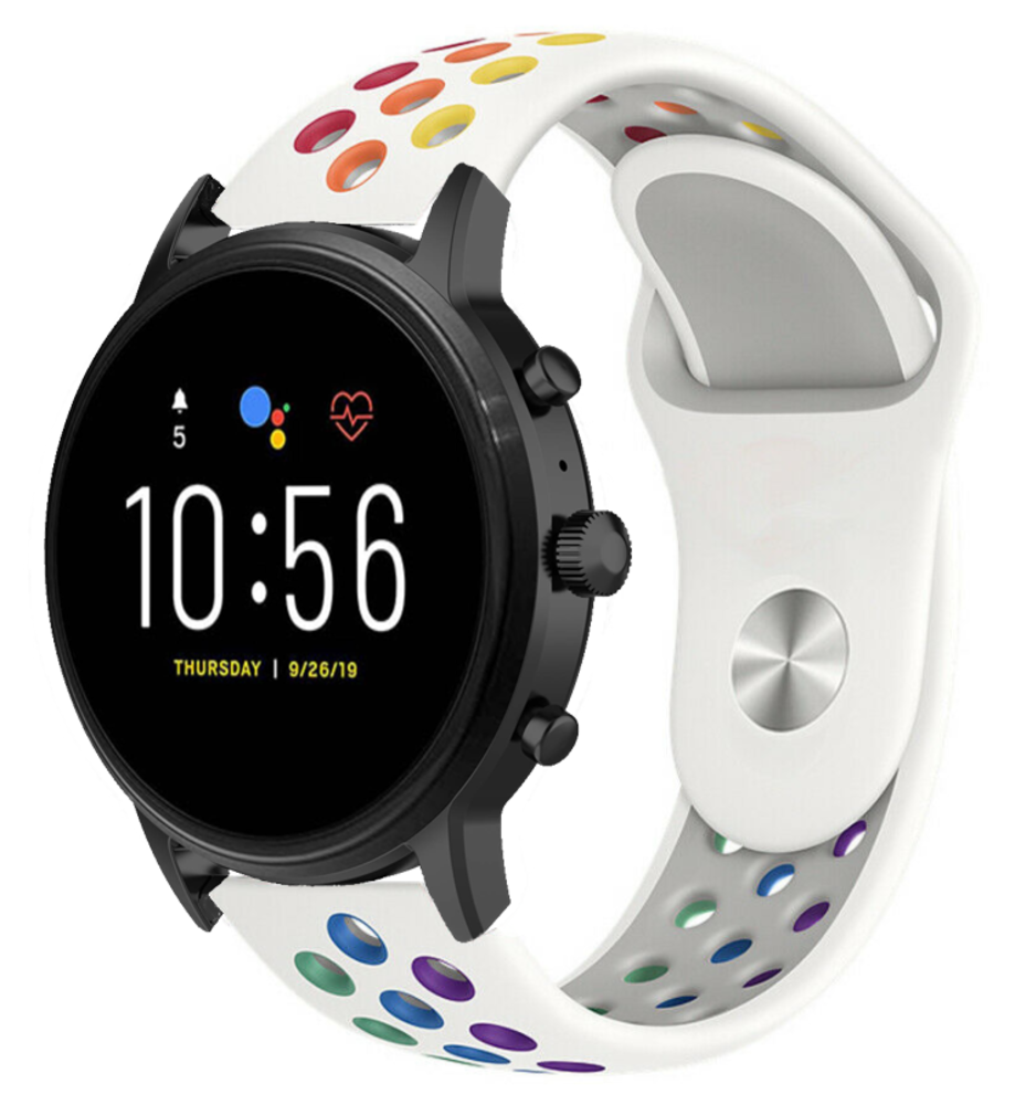 Strap-it Strap-it Bracelet sport Fossil Gen 5 (blanc coloré)