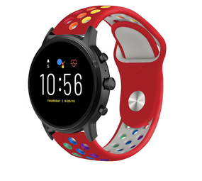 Strap-it Bracelet sport Fossil Gen 5 (rouge coloré) Strap-it Bracelet sport Fossil Gen 5 (rouge coloré)