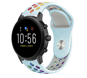 Strap-it Bracelet sport Fossil Gen 5 (bleu clair coloré) Strap-it Bracelet sport Fossil Gen 5 (bleu clair coloré)