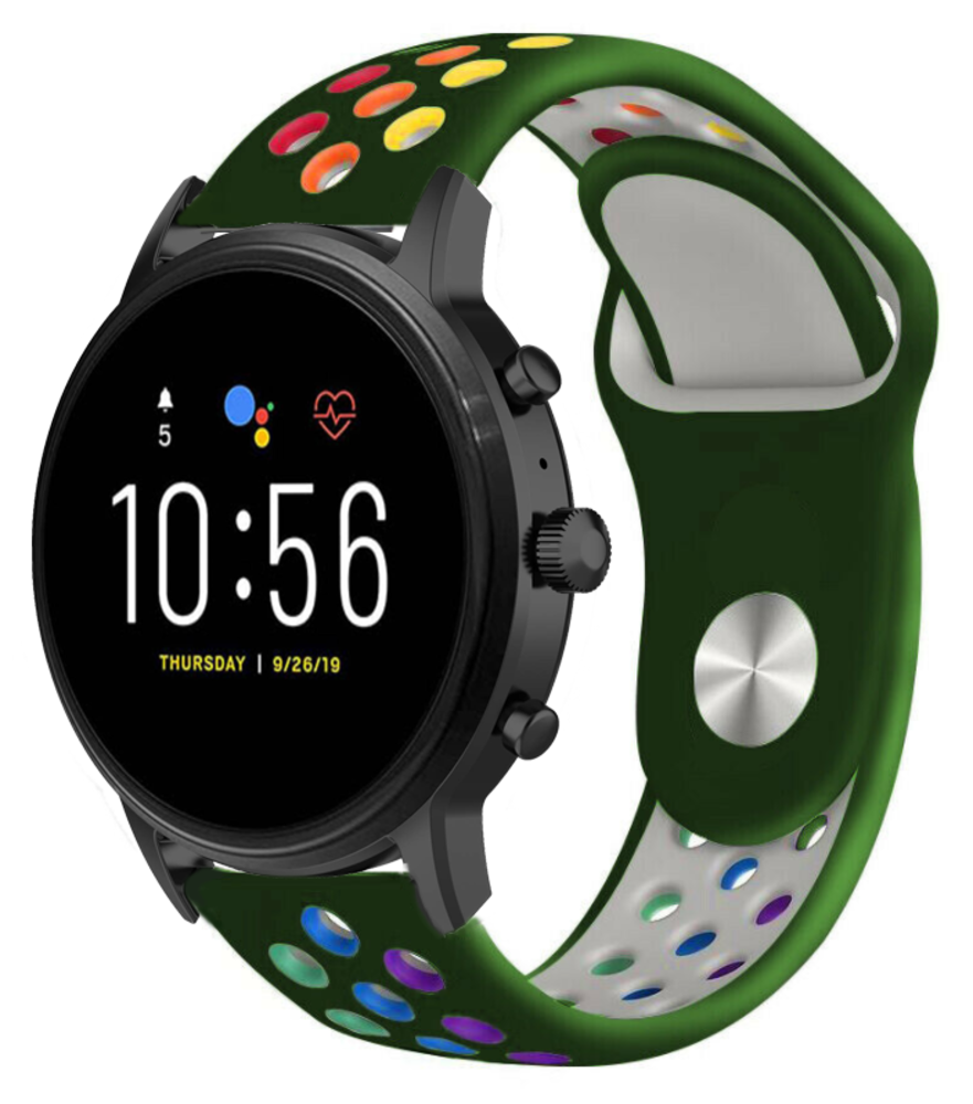 Strap-it Strap-it Bracelet sport Fossil Gen 5 (vert armée coloré) Strap-it Strap-it Bracelet sport Fossil Gen 5 (vert armée coloré)