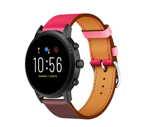 Strap-it Bracelet cuir Fossil Gen 5 (rose/brun rougeâtre)