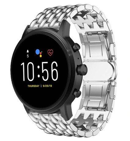 Strap-it Strap-it Bracelet acier dragon Fossil Gen 5 (argent)