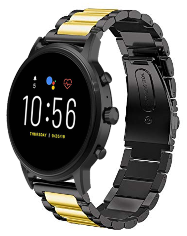 Strap-it Strap-it Bracelet acier Fossil Gen 5 (noir/or)