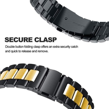 Strap-it Strap-it Bracelet acier Fossil Gen 5 (noir/or)