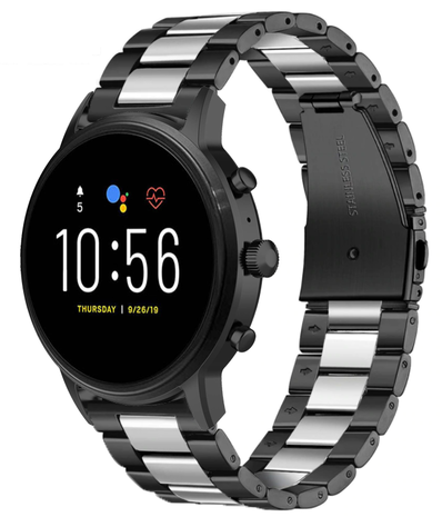 Strap-it Strap-it Bracelet acier Fossil Gen 5 (noir/argent)