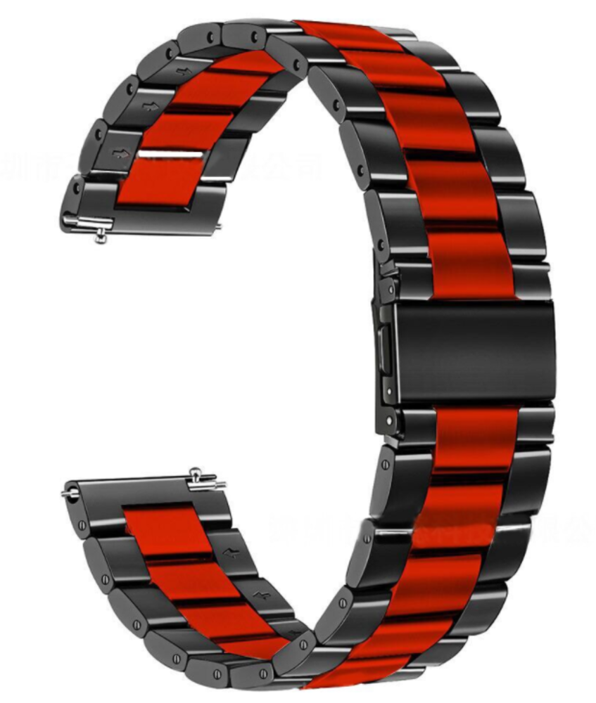 Strap-it Strap-it Bracelet acier Fossil Gen 5 (noir/rouge)