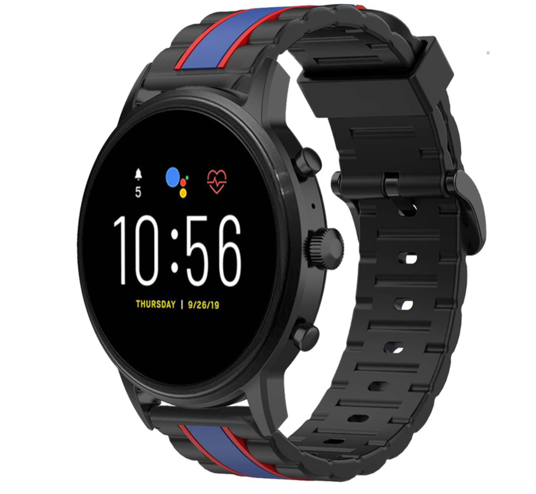 Strap-it Strap-it Bracelet Special Edtion Fossil Gen 5 (noir/bleu)