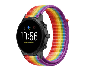 Strap-it Bracelet nylon Fossil Gen 5 (arc-en-ciel)