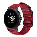 Strap-it Bracelet nylon boucle Fossil Gen 5 (rouge)