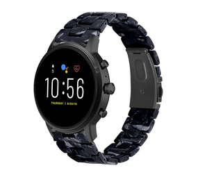 Strap-it Bracelet résine Fossil Gen 5 (noir/blanc)