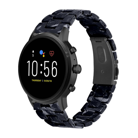 Strap-it Strap-it Bracelet résine Fossil Gen 5 (noir/blanc) Strap-it Strap-it Bracelet résine Fossil Gen 5 (noir/blanc)