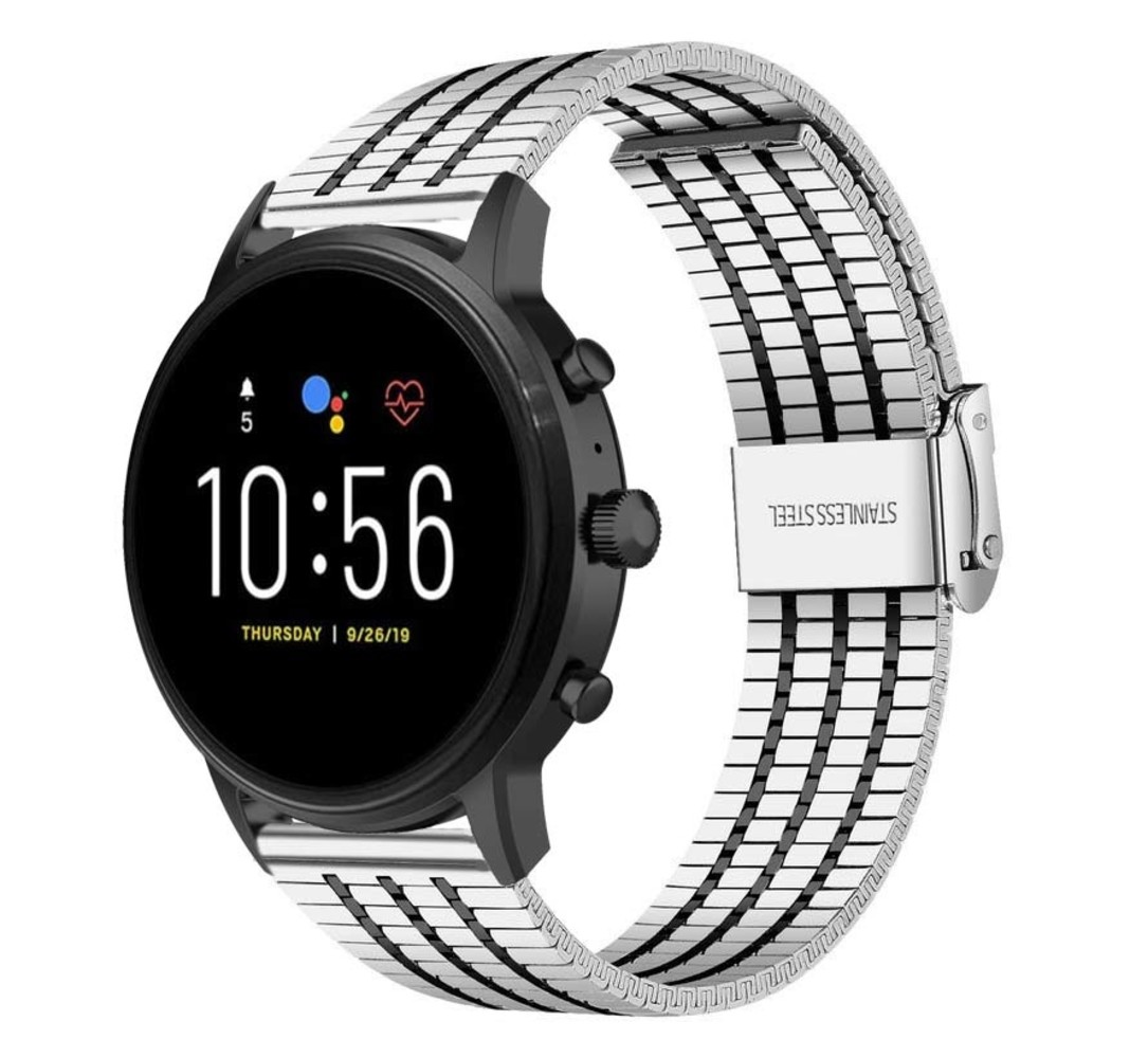 Strap-it Strap-it Bracelet acier inoxydable Fossil Gen 5 (argent/noir)
