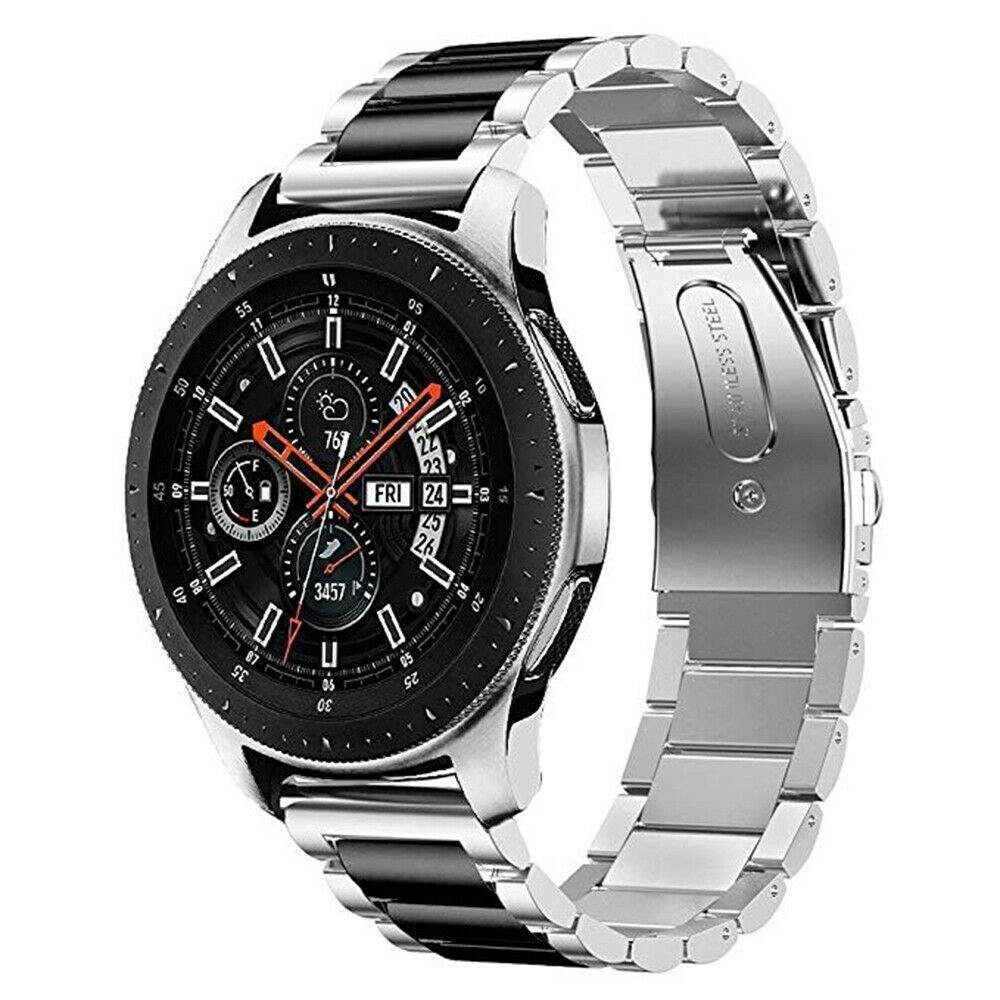 Strap-it Strap-it Samsung Galaxy Watch bracelet acier 46mm (argent/noir)