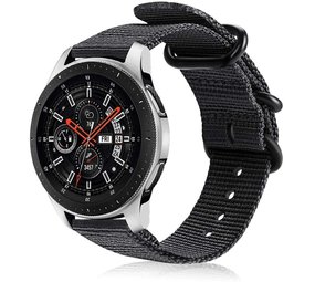 Strap-it Bracelet nylon boucle Samsung Galaxy Watch 46mm (noir)