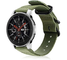 Strap-it Bracelet nylon boucle Samsung Galaxy Watch 46mm (vert)