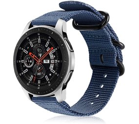 Strap-it Bracelet nylon boucle Samsung Galaxy Watch 46mm (bleu)