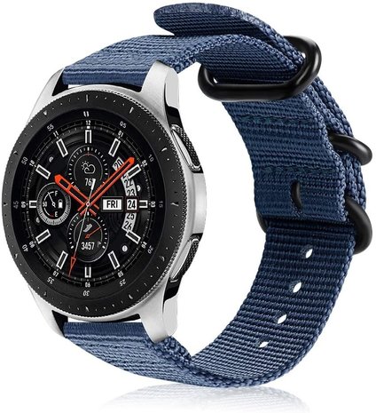 Strap-it Strap-it Bracelet nylon boucle Samsung Galaxy Watch 46mm (bleu) Strap-it Strap-it Bracelet nylon boucle Samsung Galaxy Watch 46mm (bleu)