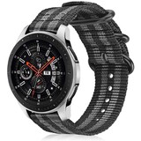 Strap-it Bracelet nylon boucle Samsung Galaxy Watch 46mm (noir/gris)